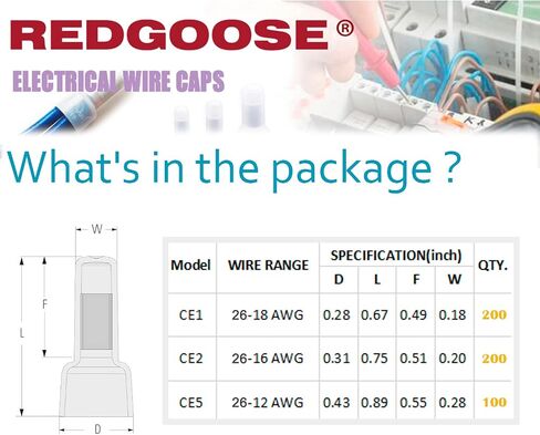 300PCS Closed End Crimp Connector 26-12 AWG Nylon Wire Connectors Crimp Cap Wire Terminals(26-18AWG 100PCS, 26-16AWG 100PCS, 26-12AWG 100PCS) in Saudi Arabia