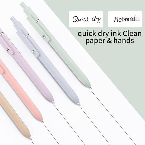 6pcs Retractable Gel Pens，Smooth Writing Black Ink Pens, cute 0.5mm Fine Point, Aesthetic Rolling Ball Gel Pens, Quick Dry for Nurse Journaling Note School Office in Saudi Arabia