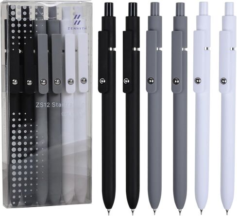 6 قطع من أقلام الجل القابلة للسحب، أقلام حبر سوداء للكتابة بسلاسة، نقطة دقيقة لطيفة 0.5 مم، أقلام جل كروية دوارة جمالية، سريعة الجفاف لمكتب المدرسة الخاص بالممرضات in Kuwait