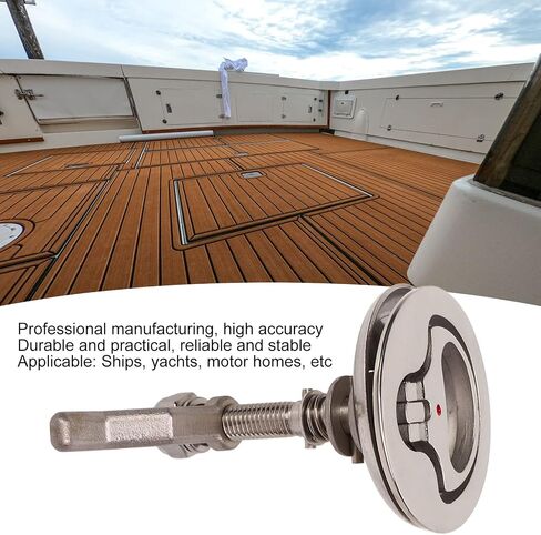 Boat Cam, Marine 316 Stainless Steel Flush Pull Hatch, Adjustable Floor Buckle Hatch with Back Plate Mirror Polished for Marine Ship Yacht in Saudi Arabia