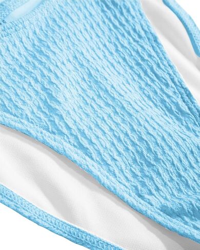 VOLAFA المرأة مثلث بيكيني مجموعات الرسن محكم مطرز الصلبة التعادل صفيق ملابس السباحة قطعتين ثوب السباحة in Saudi Arabia