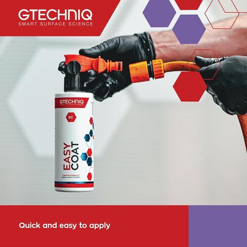 Gtechniq - Easy Coat Kit - Up to 3 Months of Durability; Quick & Easy to Apply; Coating Safe; Apply to Auto Paint or Glass Surfaces; Protect from UV Rays, Chemicals, Weather, Dirt (500 milliliters) in Saudi Arabia