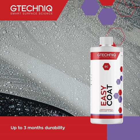 Gtechniq - Easy Coat Kit - Up to 3 Months of Durability; Quick & Easy to Apply; Coating Safe; Apply to Auto Paint or Glass Surfaces; Protect from UV Rays, Chemicals, Weather, Dirt (500 milliliters) in Saudi Arabia
