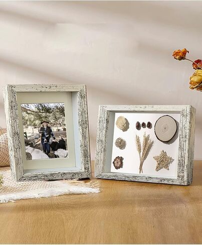 Wooden 4x6 Small Shadow Box Frame Black Picture Frames Glass Surfaces Internal Depth 0.6 inches for Wall Or Tabletop（4 Pack） in Kuwait