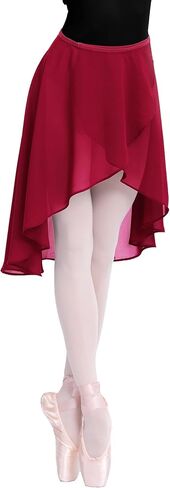 Women Semi-sheer Dance Skirt Irregular Wrap Ballet Skirts Match Leotards in Summer in Kuwait