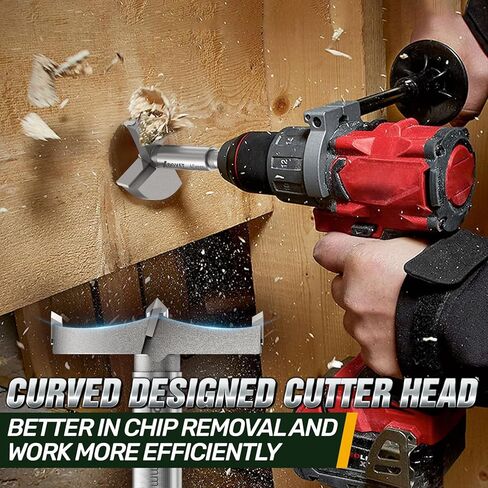 XDOVET Forstner Bit Set Carbide Forstner Bits 19/35/41/45/51/60/70mm Woodworking Cutting Tool for Plywood Plastic Wood in Kuwait