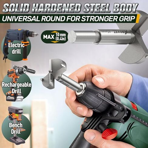 XDOVET Forstner Bit Set Carbide Forstner Bits 19/35/41/45/51/60/70mm Woodworking Cutting Tool for Plywood Plastic Wood in Kuwait