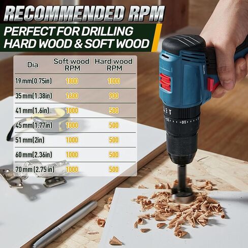 XDOVET Forstner Bit Set Carbide Forstner Bits 19/35/41/45/51/60/70mm Woodworking Cutting Tool for Plywood Plastic Wood in Kuwait