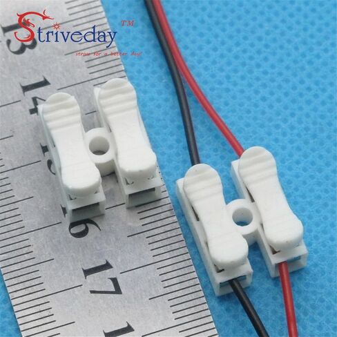 Striveday™68pcs 2p Spring Connector no Welding Screws Quick Connector Cable clamp Terminal Block 2 Way in Saudi Arabia