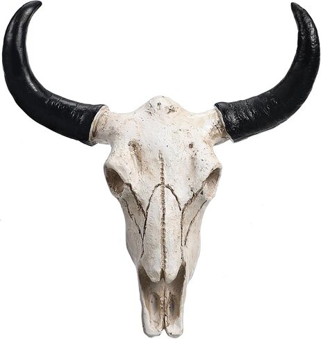 HOMSFOU 2pcs Art Crafts Cow Steer Wall Hanging Faux Steer Head Decor Rustic Decor Hand Decor Cow Skull Wall Mounted Cow Skull Bathroom Wall Decor Bull 3d Crawl Mask in Saudi Arabia