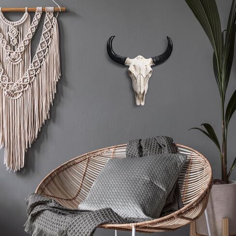 HOMSFOU 2pcs Art Crafts Cow Steer Wall Hanging Faux Steer Head Decor Rustic Decor Hand Decor Cow Skull Wall Mounted Cow Skull Bathroom Wall Decor Bull 3d Crawl Mask in Saudi Arabia