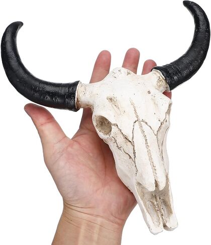 HOMSFOU 2pcs Art Crafts Cow Steer Wall Hanging Faux Steer Head Decor Rustic Decor Hand Decor Cow Skull Wall Mounted Cow Skull Bathroom Wall Decor Bull 3d Crawl Mask in Saudi Arabia