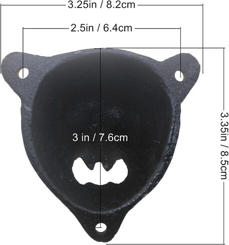 Black Bear Head Cast Iron Beer Bottle Opener Wall Mounted Grizzly Teeth for Man Cave Garage Decor in Kuwait