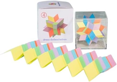 weaving polyhedron Polyhedra Geometric Solids 3D Paper Model DIY Model No.3: Excavated Dodecahedron Origami Puzzle Geometric Patterns Paper Craft, Includes one Set of Materials as a Bonus in Saudi Arabia