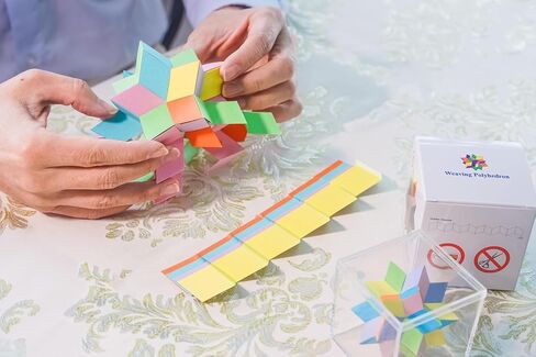 weaving polyhedron Polyhedra Geometric Solids 3D Paper Model DIY Model No.3: Excavated Dodecahedron Origami Puzzle Geometric Patterns Paper Craft, Includes one Set of Materials as a Bonus in Saudi Arabia