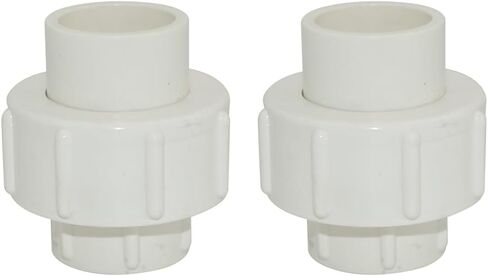 DAN SPEED 2Pcs PVC Union Coupling Pipe Fitting,PVC Slip Union Adapter(Socket x Socket),EPDM O-Ring (3/4'') in Saudi Arabia