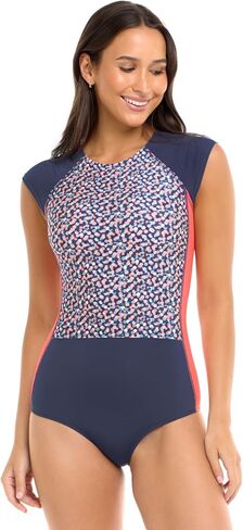 EIDON Women's Standard Everly One Piece Cap Sleeve Swimsuit in Saudi Arabia