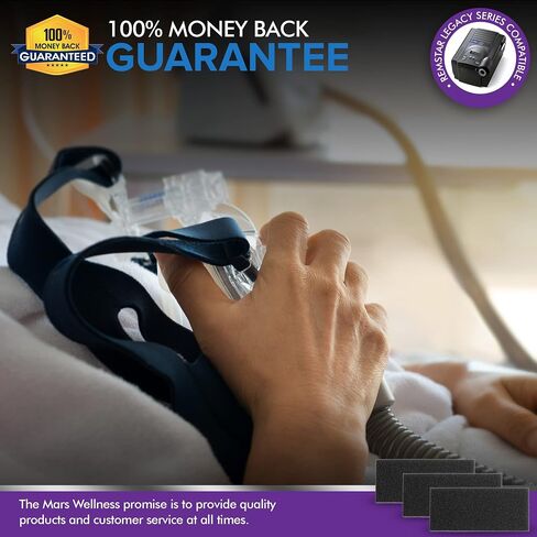 طقم مرشح Mars Wellness CPAP - متوافق مع أجهزة REMstar Legacy Series Pro، Plus، Auto، Lite CPAP - 12 مرشحًا فائق الدقة + 2 مرشحات حبوب اللقاح الرغوية - صنع في الولايات المتحدة الأمريكية in Saudi Arabia