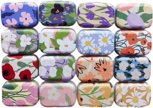 8 قطع صغيرة من القصدير على شكل زهرة، منظم مجوهرات، صندوق تخزين، صناديق تزيين، علب معدنية صغيرة مع أغطية مفصلية، حاويات صندوقية محمولة هدية للأم (زهرة 03) in Kuwait