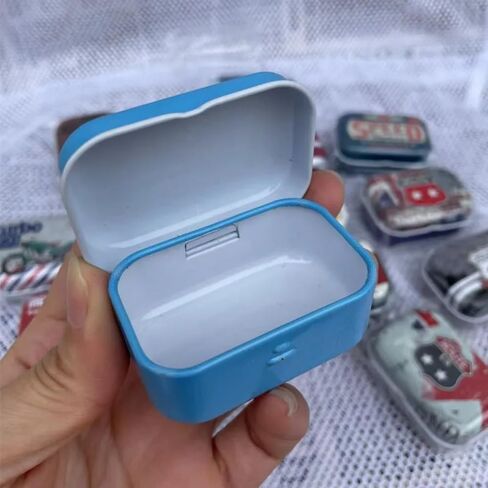 8 قطع صغيرة من القصدير على شكل زهرة، منظم مجوهرات، صندوق تخزين، صناديق تزيين، علب معدنية صغيرة مع أغطية مفصلية، حاويات صندوقية محمولة هدية للأم (زهرة 03) in Kuwait