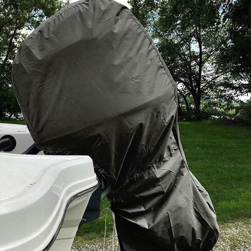 Outboard Boat Motor Cover Waterproof Boat Engine Full Covers for UP-5HP/ 8-10HP/ 15-20HP/ 25-30HP/ 40-50HP/ 60-90HP/ 100-150HP Outboard Motors (420D Oxford Fabric, 53x57x47in for 15-20HP) in Saudi Arabia