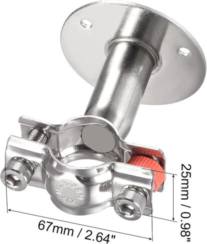 uxcell Wall Mount Ceiling Mount Pipe Support, 304 Stainless Steel Adjustable Pipe Strap Clamp for 25-28mm Pipe 2pcs in Saudi Arabia