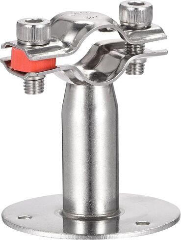 uxcell Wall Mount Ceiling Mount Pipe Support, 304 Stainless Steel Adjustable Pipe Strap Clamp for 25-28mm Pipe 2pcs in Saudi Arabia