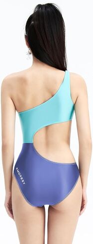 AMORESY Sterope Series New Asymmetrical one-Shoulder Waist Hollowed Spandex one-Piece Swimsuit Slimming Resort Swimsuit(076) in Saudi Arabia
