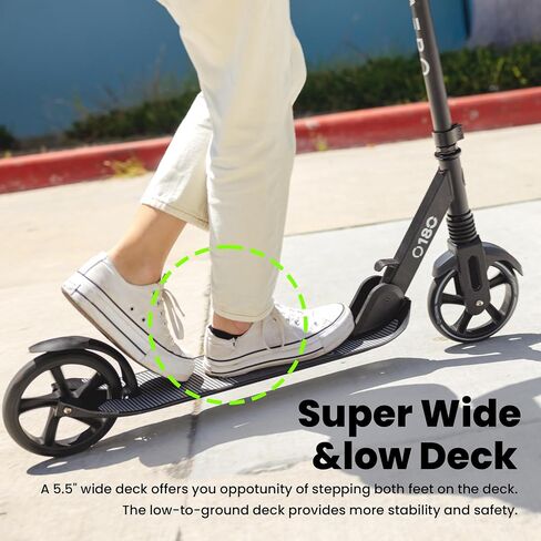 Aero Big Wheels Kick Scooter for Kids 8 Years Old, Teens 12 Years and up, Youth and Adults. Commuter Scooters with Shock Absorption, Lightweight, Foldable and Height Adjustable… in Saudi Arabia