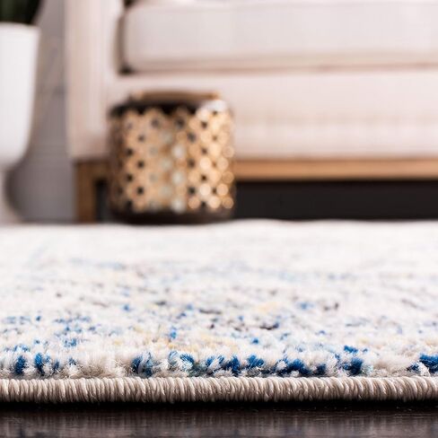 SAFAVIEH Madison Collection Runner Rug - 2'3" x 10', Grey & Ivory, Snowflake Medallion Distressed Design, Non-Shedding & Easy Care, Ideal for High Traffic Areas in Living Room, Bedroom (MAD603F) in Saudi Arabia