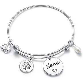 7RVZM New Grandma Gift for Mothers Day Bracelet Mothers Day Gift Best Nana Ever Gift Stepmom Gift Mother Gift Grandma Birthday Bracelet Mom Gift Grandma presents gigi gift Nana Bracelet