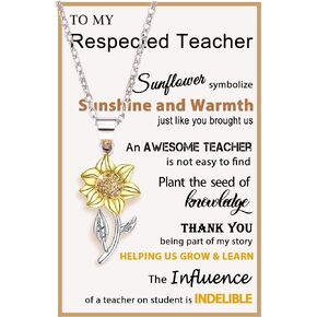 Tarsus Teacher Sunflower Gifts for Women, Teacher Appreciation Gifts from Students on Teacher Appreciation Week, End of the School Year, Graduation Farewell, Retirement, Christmas