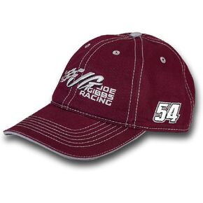 Joe Gibbs Racing Burgandy Cotton Baseball Cap with Embroidered Logo & Adjustable Closure