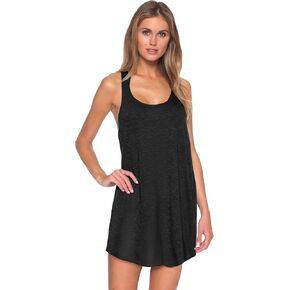 BCA by Rebecca Virtue Oasis - Women's Beach Dress with Plunge Neckline and Waist Tie, Beach Cover Ups for Women's Swimwear in Kuwait