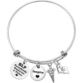 Xiahuyu Speech Therapist Gifts Everybody Deserves A Voice Bracelet Speech Language Pathologist Gifts Speech Teacher Appreciation Gifts Speech Therapy Gifts Thank You Gifts for Speech Therapist