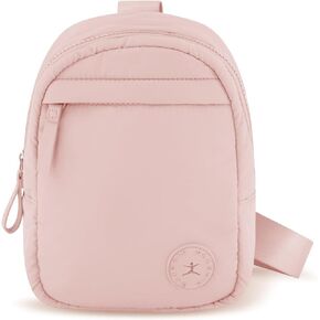 Danskin Lowry Sporty Sling Backpack by with Single Strap & Multiple Pockets, Blush, One Size