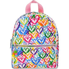 iscream + Corey Paige Mini Classic Style 10" x 8" Backpack for Fun and Travel - Graffiti Hearts
