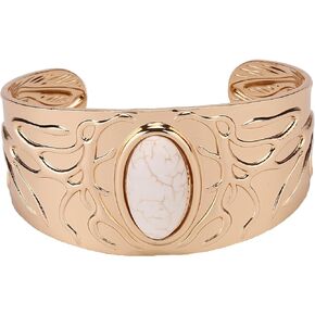 MRH&Crown Silver Bangle Bracelet Turquoise Leaf Feather Bracelet Fashion Simple Open Bangles Cuff Jewelry