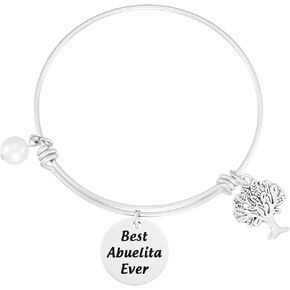 Abuelita Gifts In Spanish from Grandchildren Birthday Accessories for Grandmother Best Abuelita Bracelet