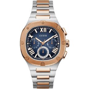 GUESS Men's 42mm Watch - Two-Tone Bracelet Blue Dial Two-Tone Case