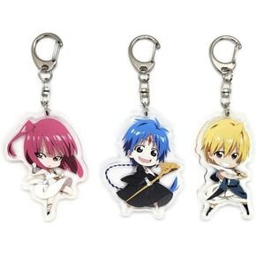 Inc. - Set of 3 Magi Labyrinth Of Magic Acrylic Keychain Aladdin, Morgiana, Alibaba Saluja v1