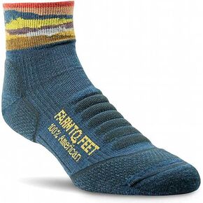 Farm to Feet Max Patch Light Cushion Technical 1/4 Crew Merino Wool Socks