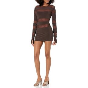 Norma Kamali Women's Spliced Long Sleeve Pickleball Dress
