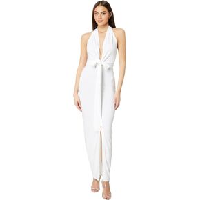 Norma Kamali Women's Tie Front Halter Gown