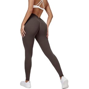 Womens V-Back Scrunch Butt Leggings Seamless High Waist Booty Lifting Tights Workout Gym Yoga Pants