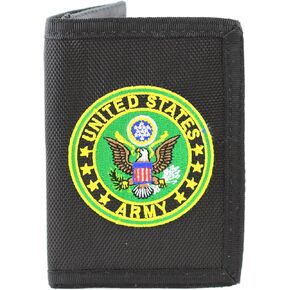Nylon Wallet with Army Symbol Patch