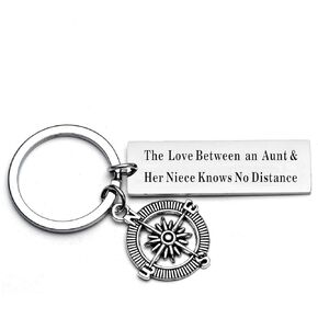 YEEQIN Aunt Gifts from Niece The Love Between an Aunt and Niece Knows No Distance Aunt Keychain Keychain Gifts for Aunties (Aunt & Niece)
