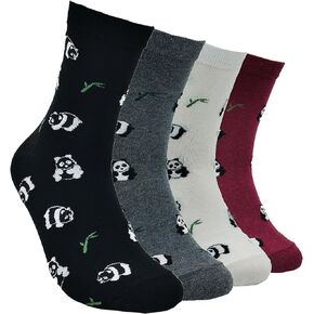 JJMax Men's Endangered Species Little Pandas Dress Socks Cotton Blend