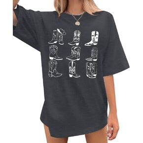 قميص موسيقى الريف كبير الحجم للنساء قمصان أحذية راعية البقر قمصان غربية كبيرة الحجم قمصان حفلات كاوبوي ريفية مضحكة in Kuwait