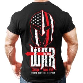 Monsta Clothing Co. Mens Bodybuilding Workout (ThisMeansWAR) Fitness Gym T-Shirt in Kuwait